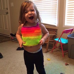 Crocheted crop tops